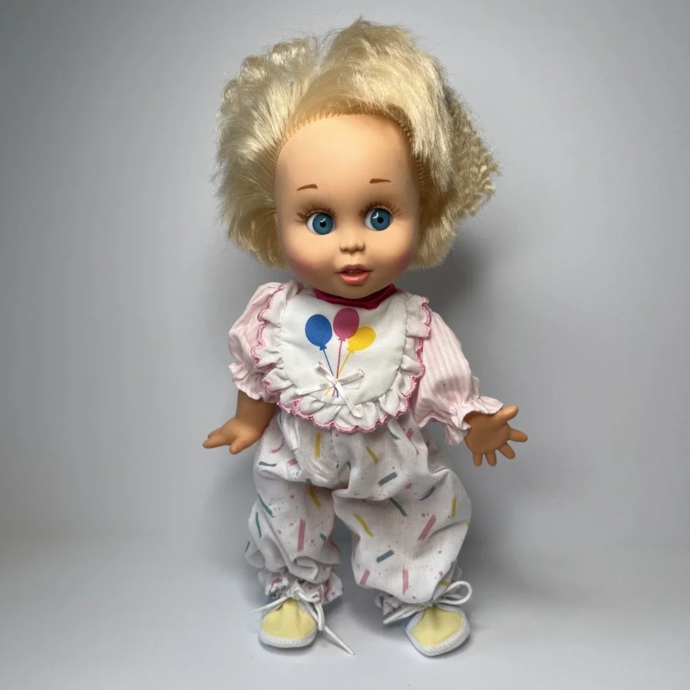 Vintage 1990 Galoob Baby Face So Innocent Cynthia #7 Doll Blue Eyes Blonde Hair